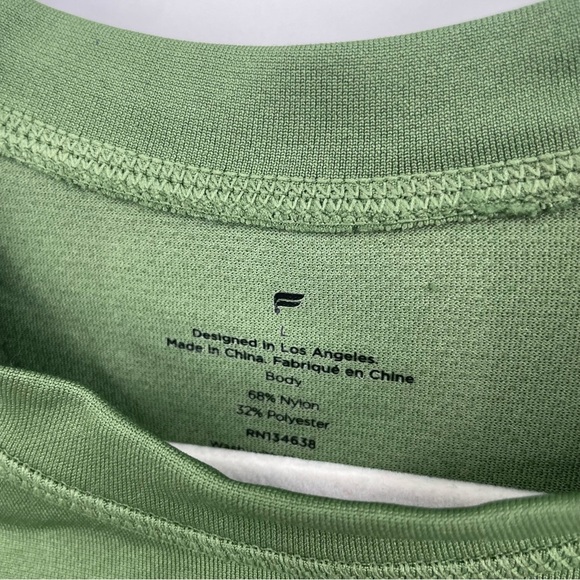 Fabletics Men's Green Short Sleeve Crew Neck The Training Day Tee Size L - Picture 6 of 6